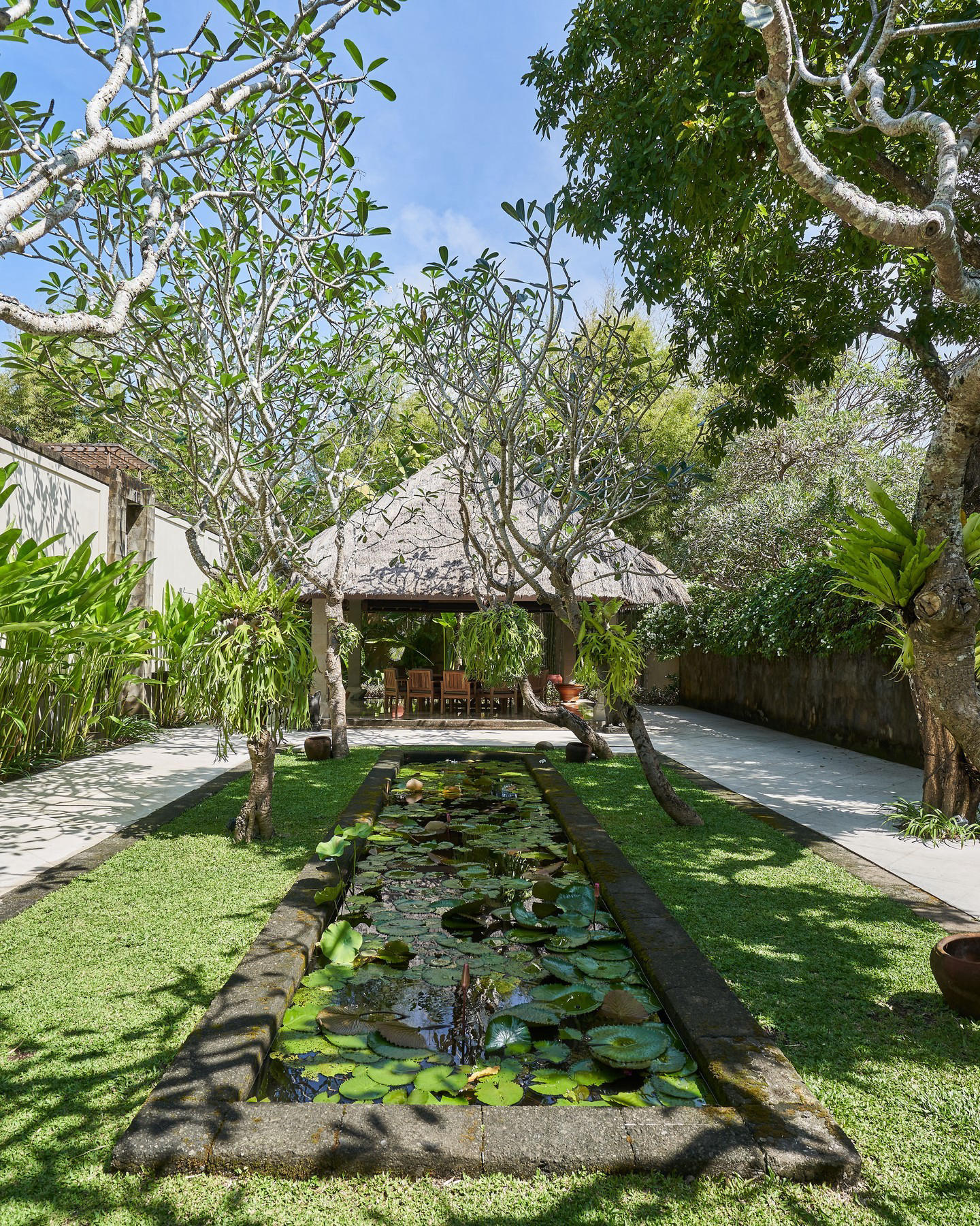 Nestled among lush green gardens, each of the villa's at Aman Villas at Nusa Dua, feature a spacious
